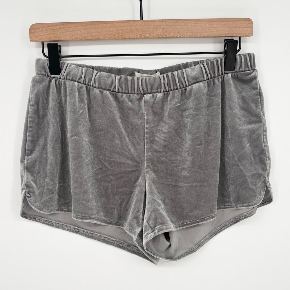 Madewell Gray Velvet Lounge Shorts Size XS